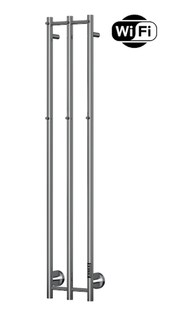 TVS Plus 3 El-håndklædetørrer m/timer og Wifi 1500 x 280 mm, Krom